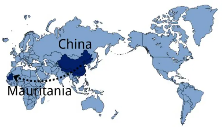Shipping From China to Mauritania